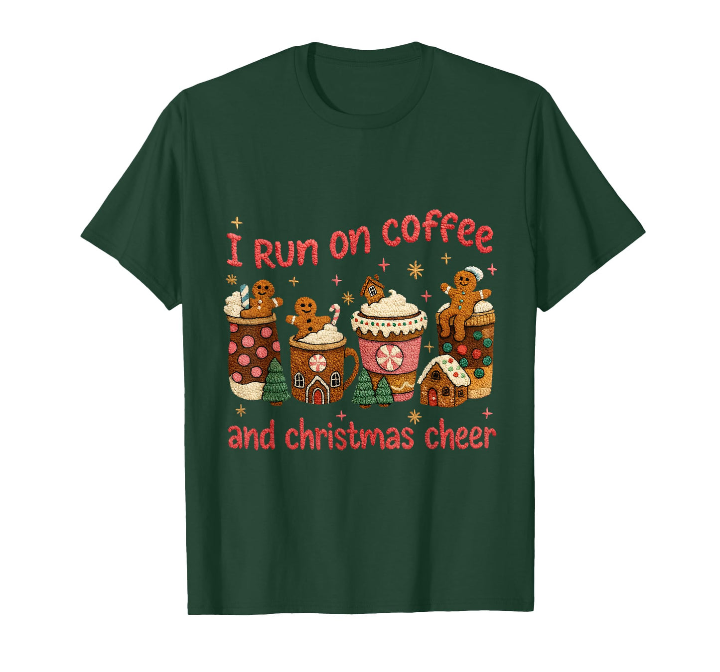 Coffee and Christmas Cheer Cute Gingerbread T-Shirt