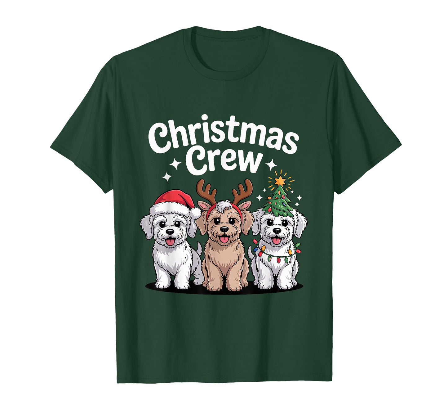 Christmas Crew Xmas Puppy Dog Funny Christmas Schnoodle T-Shirt