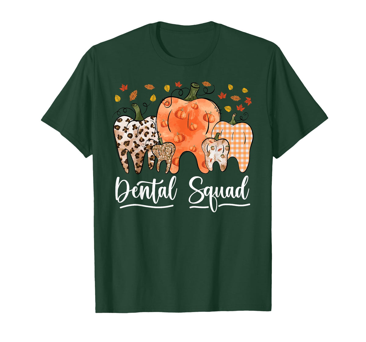 Dental Squad Pumpkin Tooth Dentist Cute Thanksgiving Autumn T-Shirt