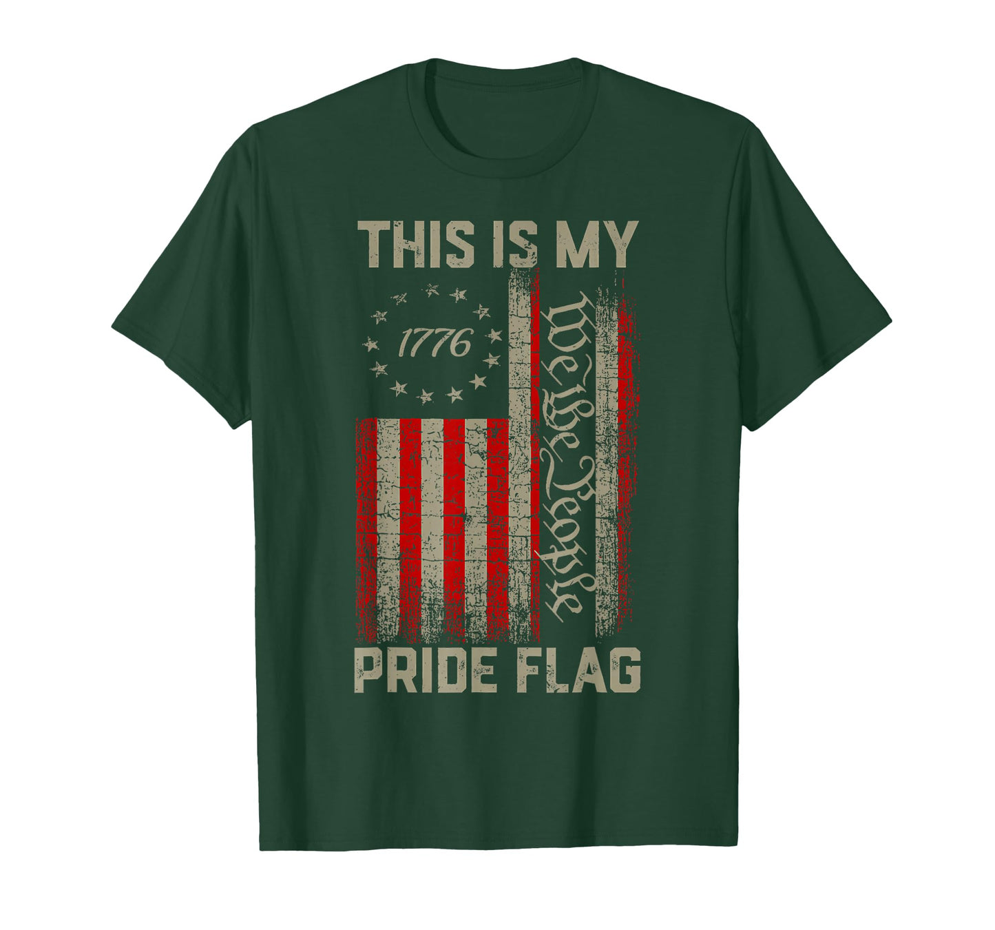This is My Pride Flag USA American 4th of July Patriotic T-Shirt