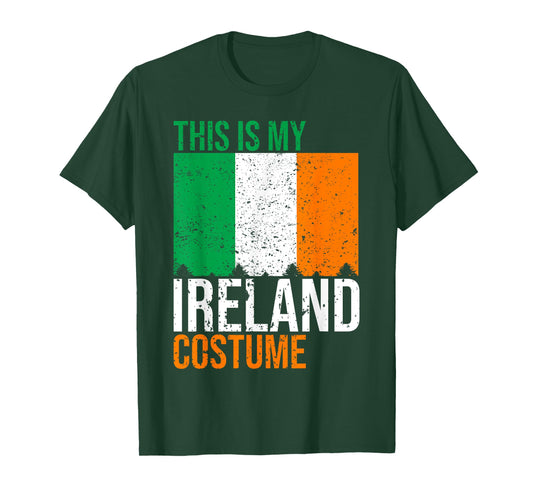 Vintage This Is My Ireland Flag Costume for Halloween T-Shirt