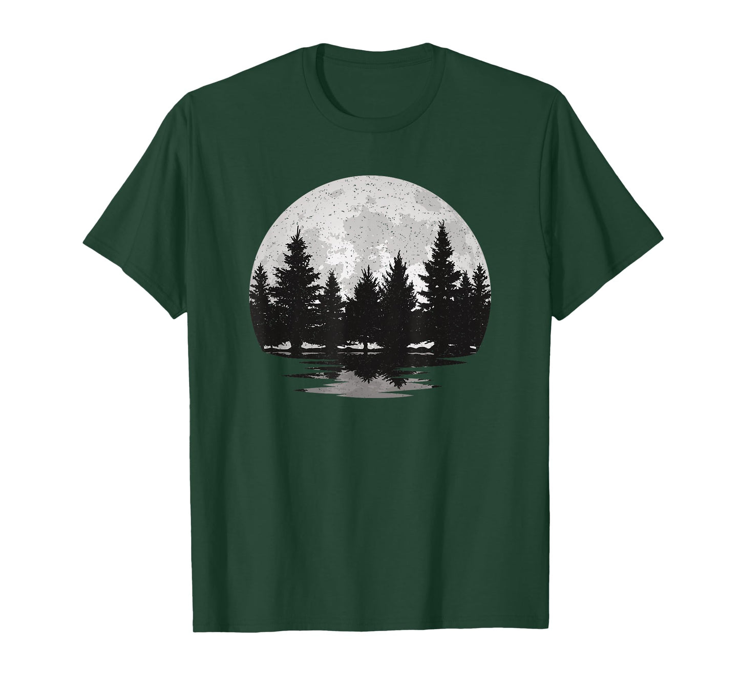 Forest Moon Landscape Outdoor Nature Vintage Graphic Men T-Shirt