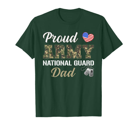 Vintage Proud Army National Guard Dad Military Pride Costume T-Shirt