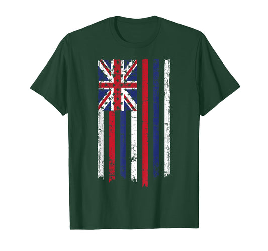 Hawaii American Flag T-Shirt Women Kids Men T-Shirt