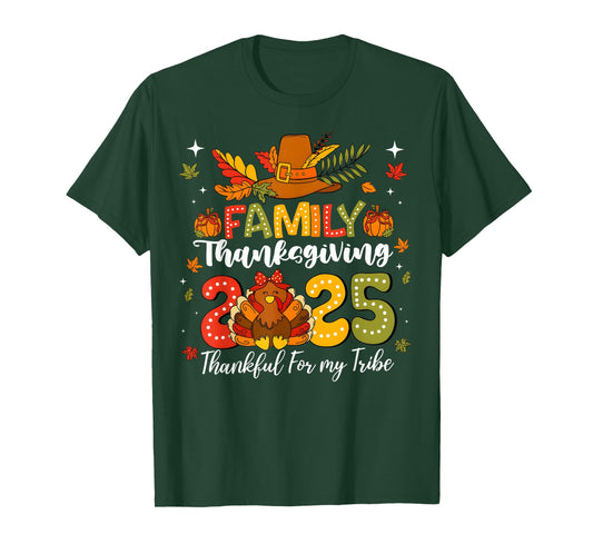 Thanksgiving 2025 Group Matching Thankful My Tribe Family T-Shirt