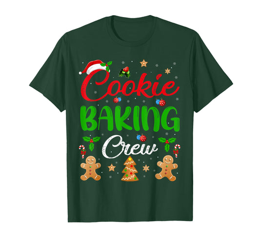 Cooking Lover Xmas Pajama Funny Cookie Baking Crew Christmas T-Shirt