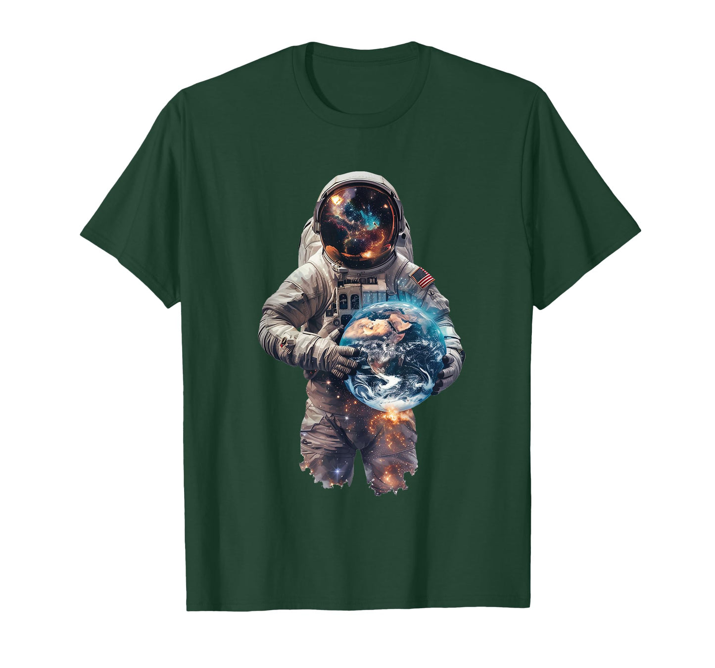 Astronaut Holds Earth in Space T-Shirt