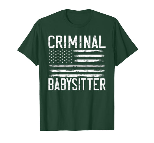 Correctional Officer Criminal Babysitter Thin Grey Line T-Shirt