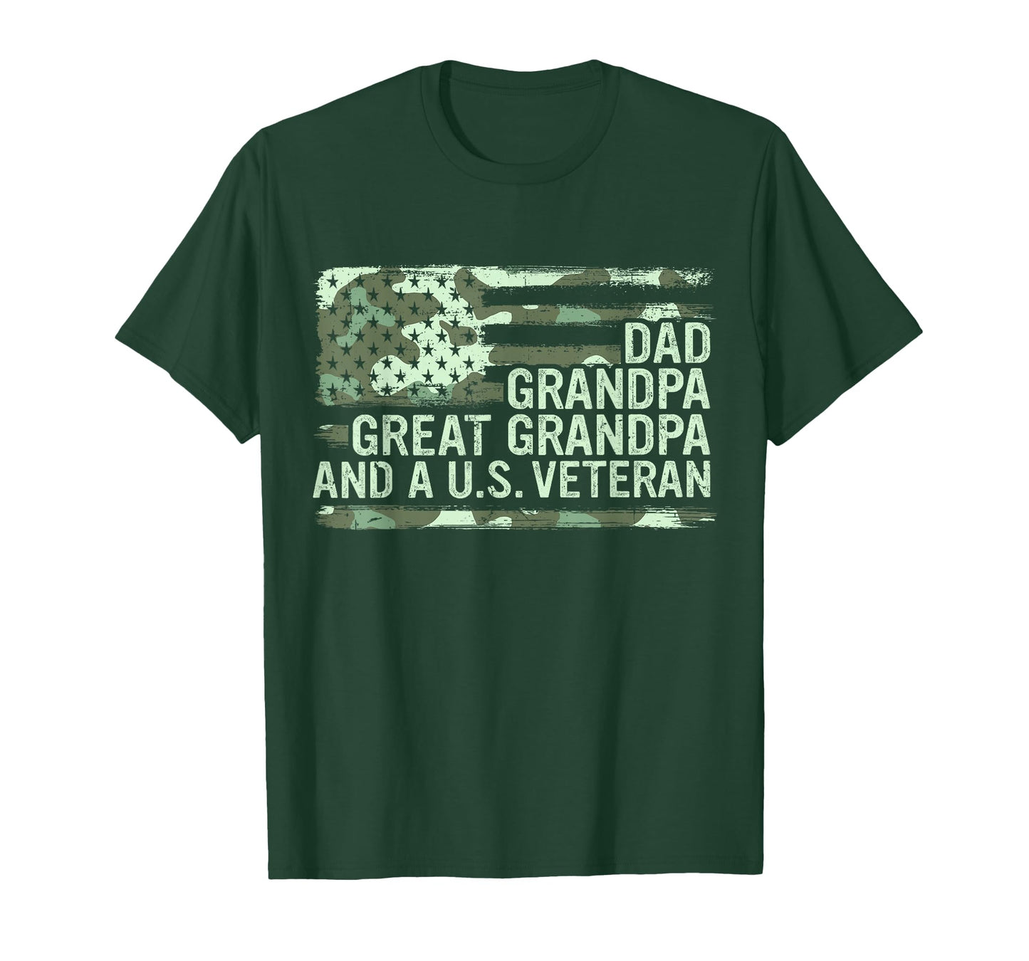 Dad Grandpa Great Grandpa Veteran Fathers Day Great Grandpa T-Shirt