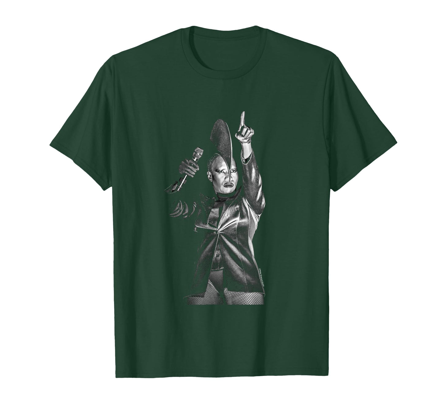 Grace Jones On Stage Black And White By Everard Smith T-Shirt