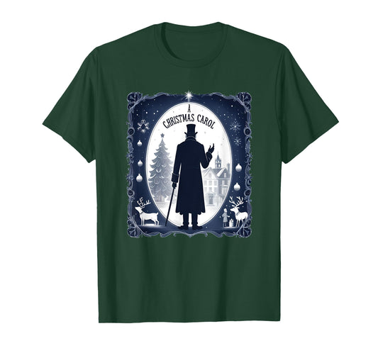 A Christmas Carol with Ebeneezer Scrooge Silhouette T-Shirt