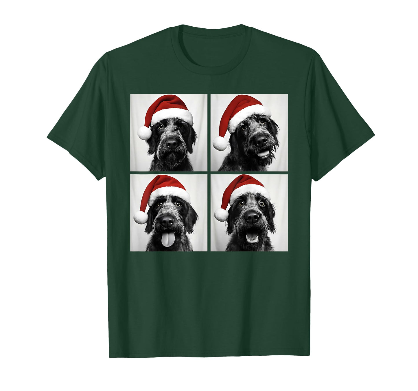 Funny Christmas Wirehaired Pointing Griffon Photo Booth T-Shirt