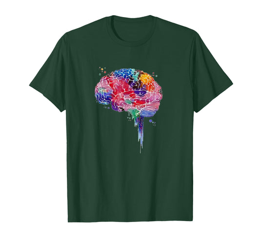 Colourful brain love science human anatomy brain T-Shirt