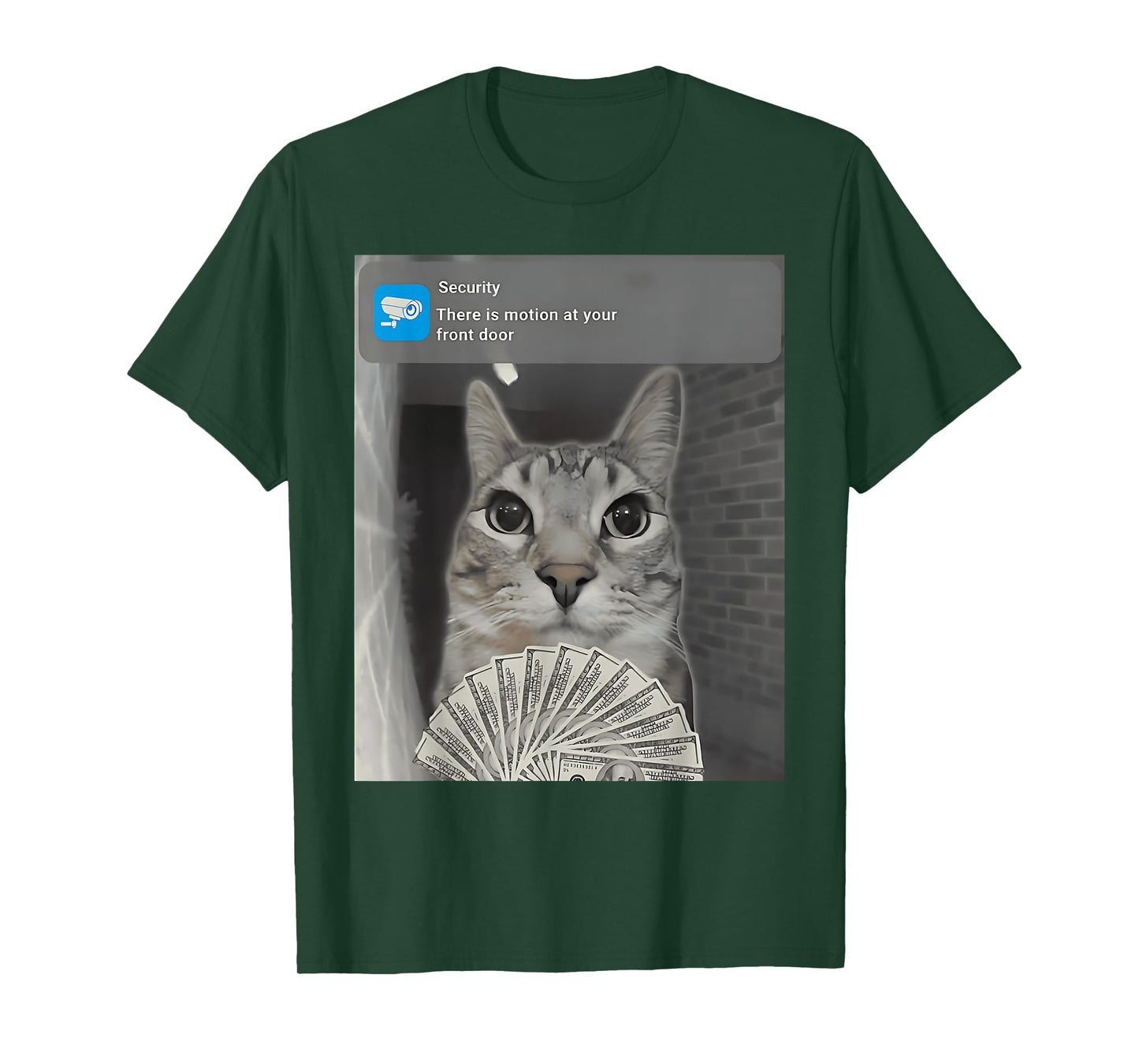 Ring Cat with Motion Meme Silly Cursed Cat Ironic Brainrot T-Shirt