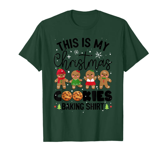 Cookie Crew Gingerbread This Is My Christmas Cookie Baking T-Shirt