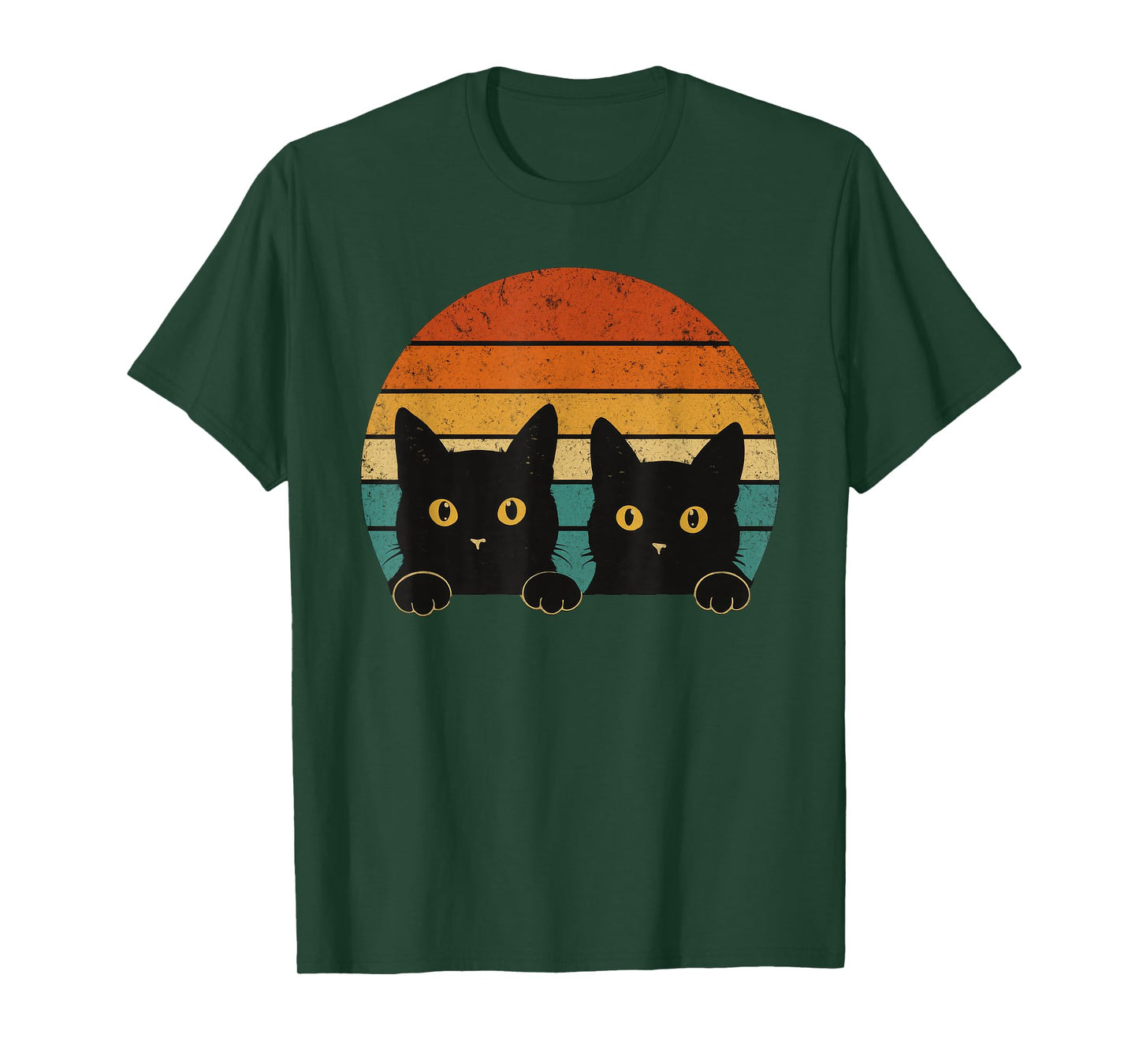 Black Cats Vintage Cat Lover T-Shirt