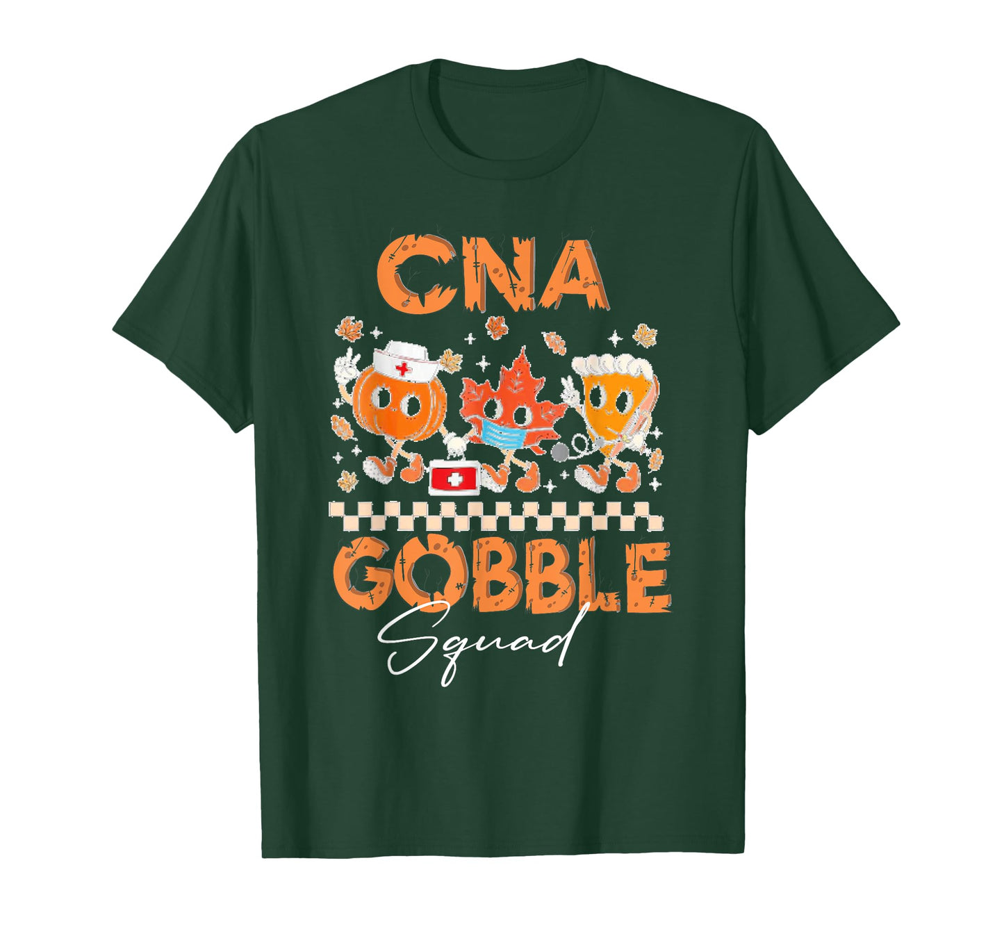 CNA Gobble Squad Nurse Holiday Nursing Scrub Tops Women T-Shirt