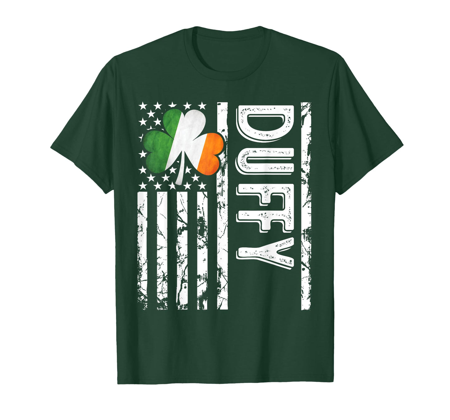 Duffy Last Name Irish Pride Flag USA St Patrick's Day T-Shirt