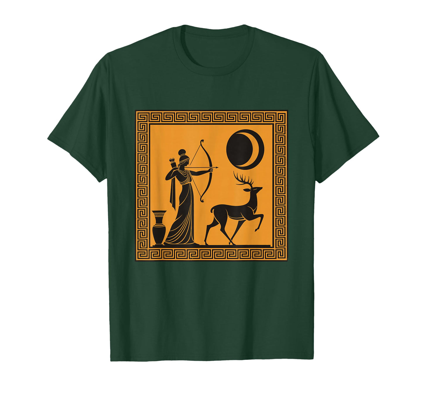 Artemis Moon Goddess Greek Mythology Ancient Art T-Shirt