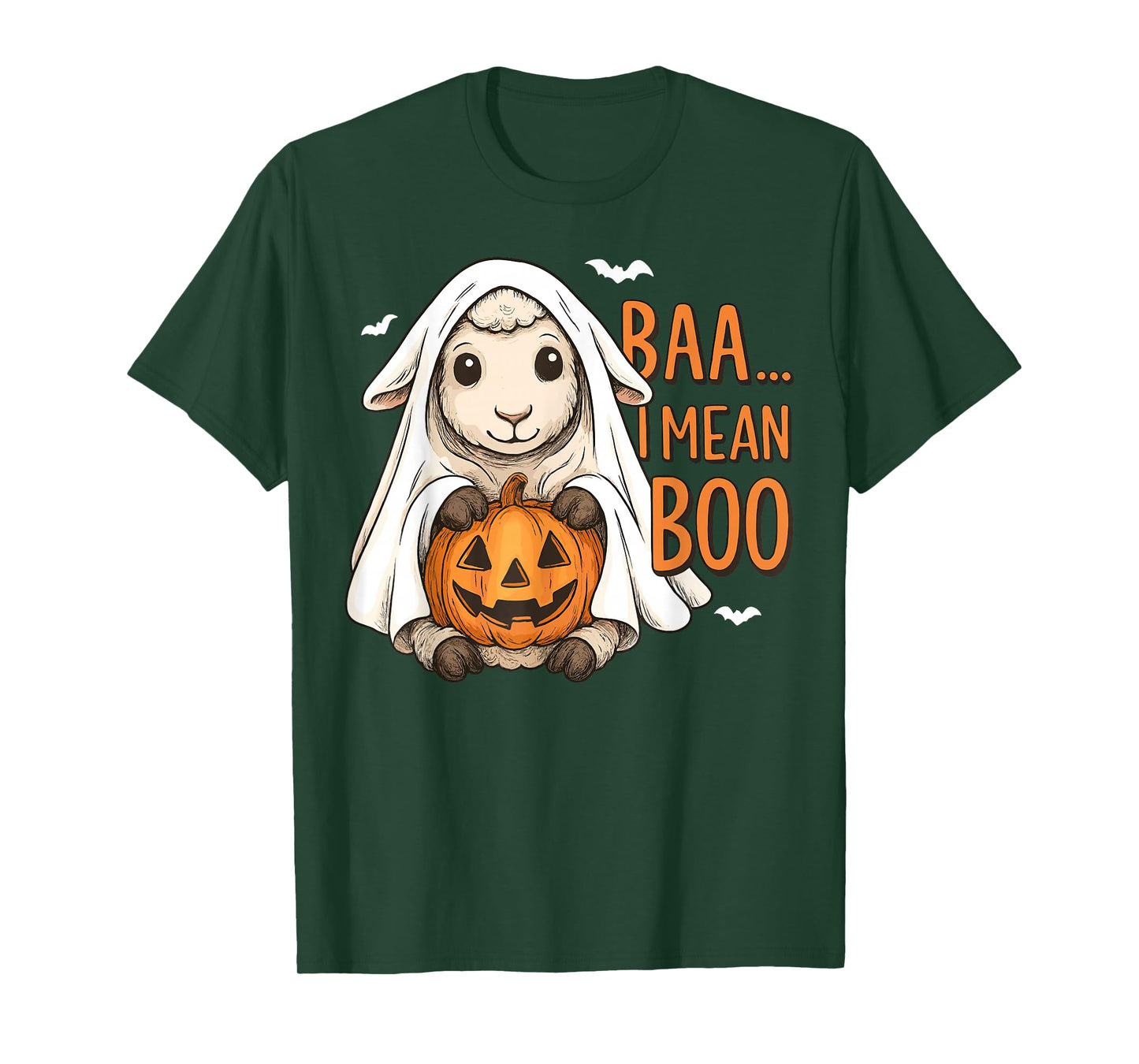Baa I Mean Boo Ghost Sheep Halloween Ghost Sheep T-Shirt