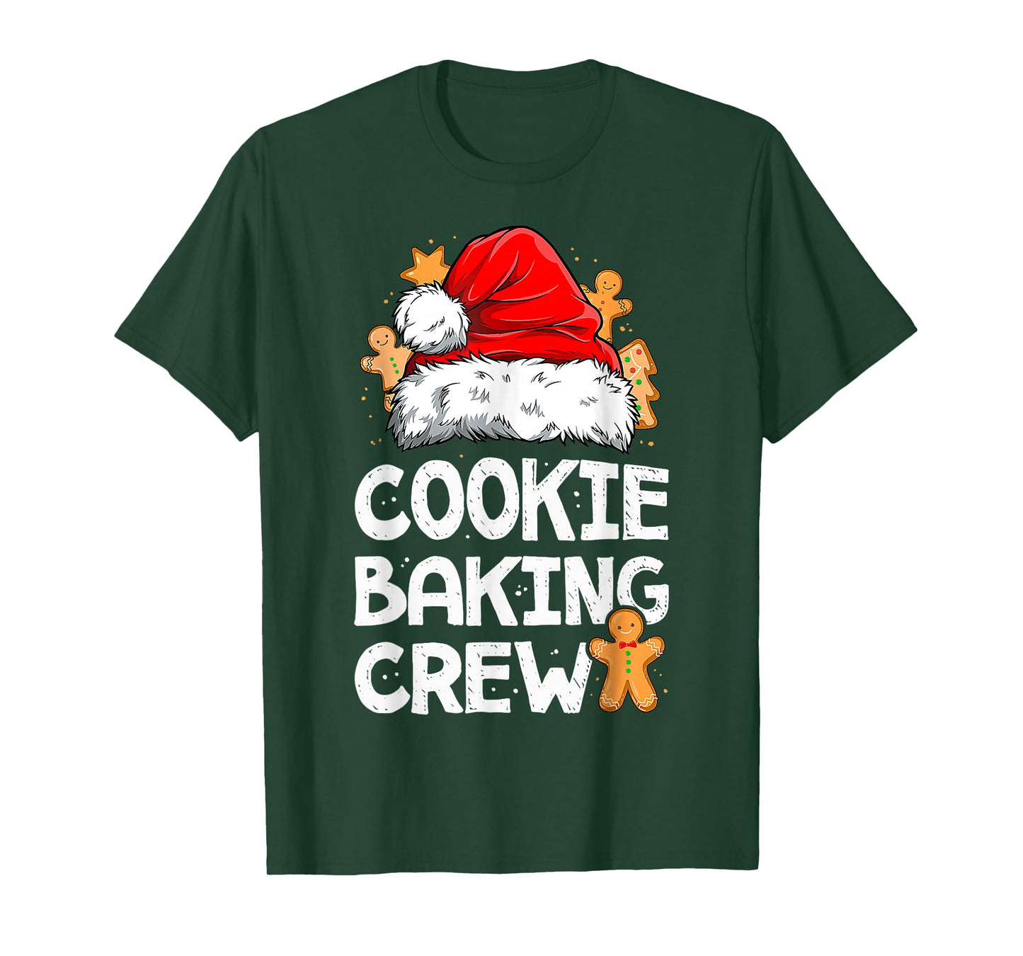 Cookie Baking Crew Funny Christmas Lights Santa Baker Cookie T-Shirt