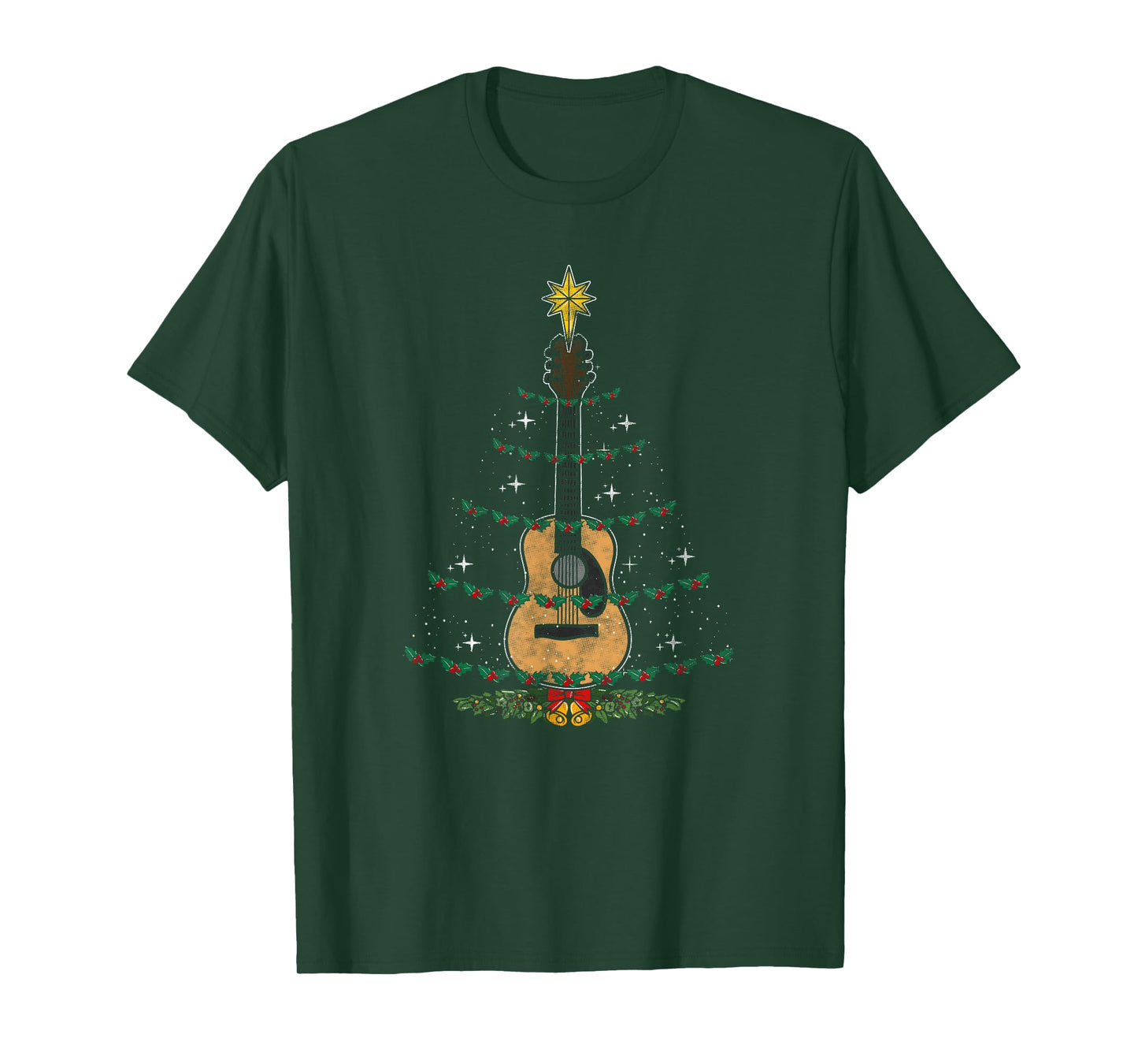 Christmas Guitar - Xmas Lights Guitarist T-Shirt