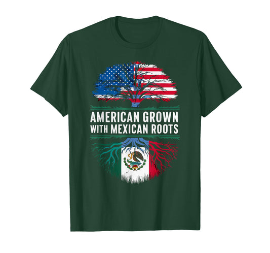 Half Mexican Half American USA Flag Mexico America T-Shirt