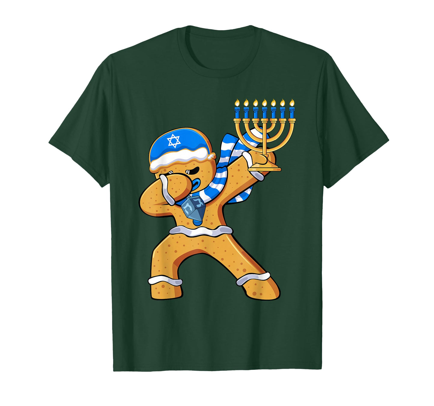 Hanukkah Dabbing Jewish Gingerbread Man T-Shirt