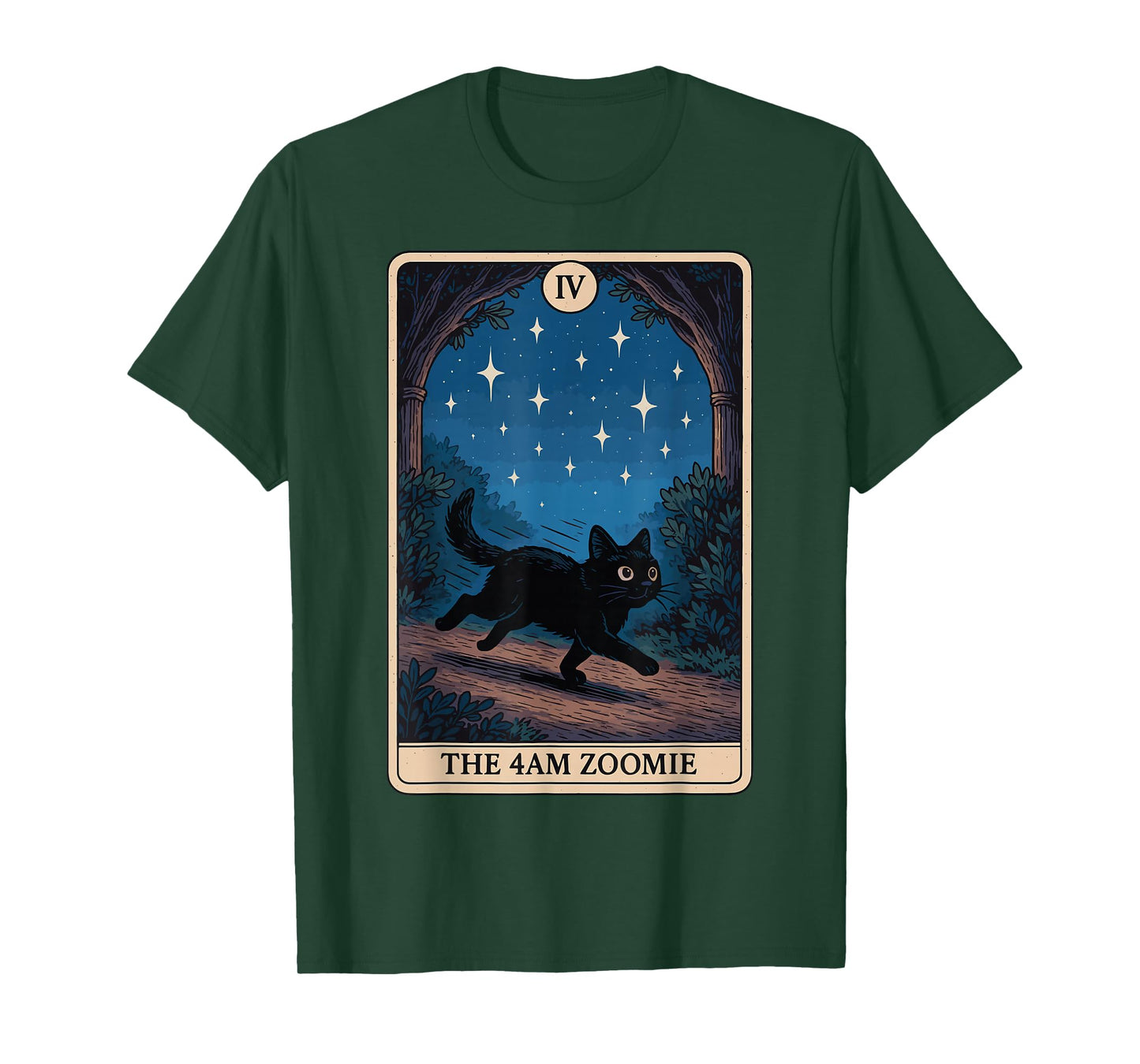 The 4AM Zoomie Cat Tarot Card T-Shirt