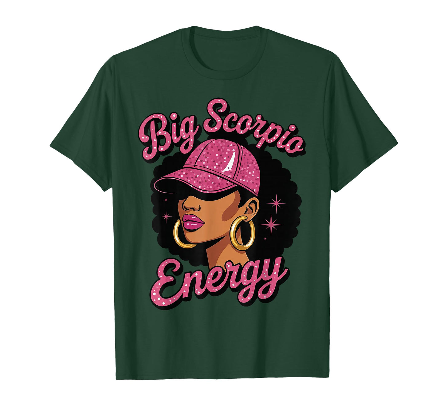 Big Scorpio Energy Black Girl T-Shirt