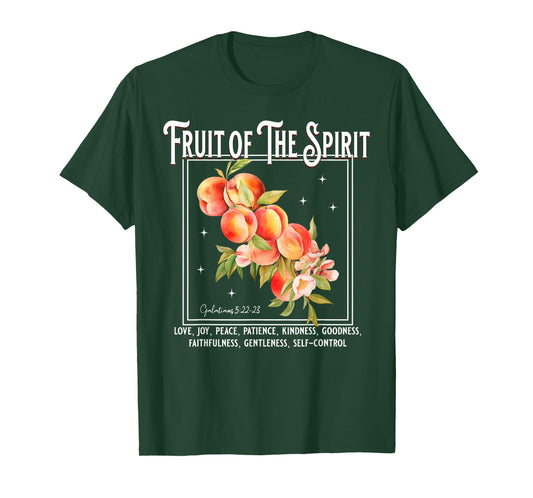 Christian Fruit Of The Spirit Vintage Fruit Peaches Flowers T-Shirt