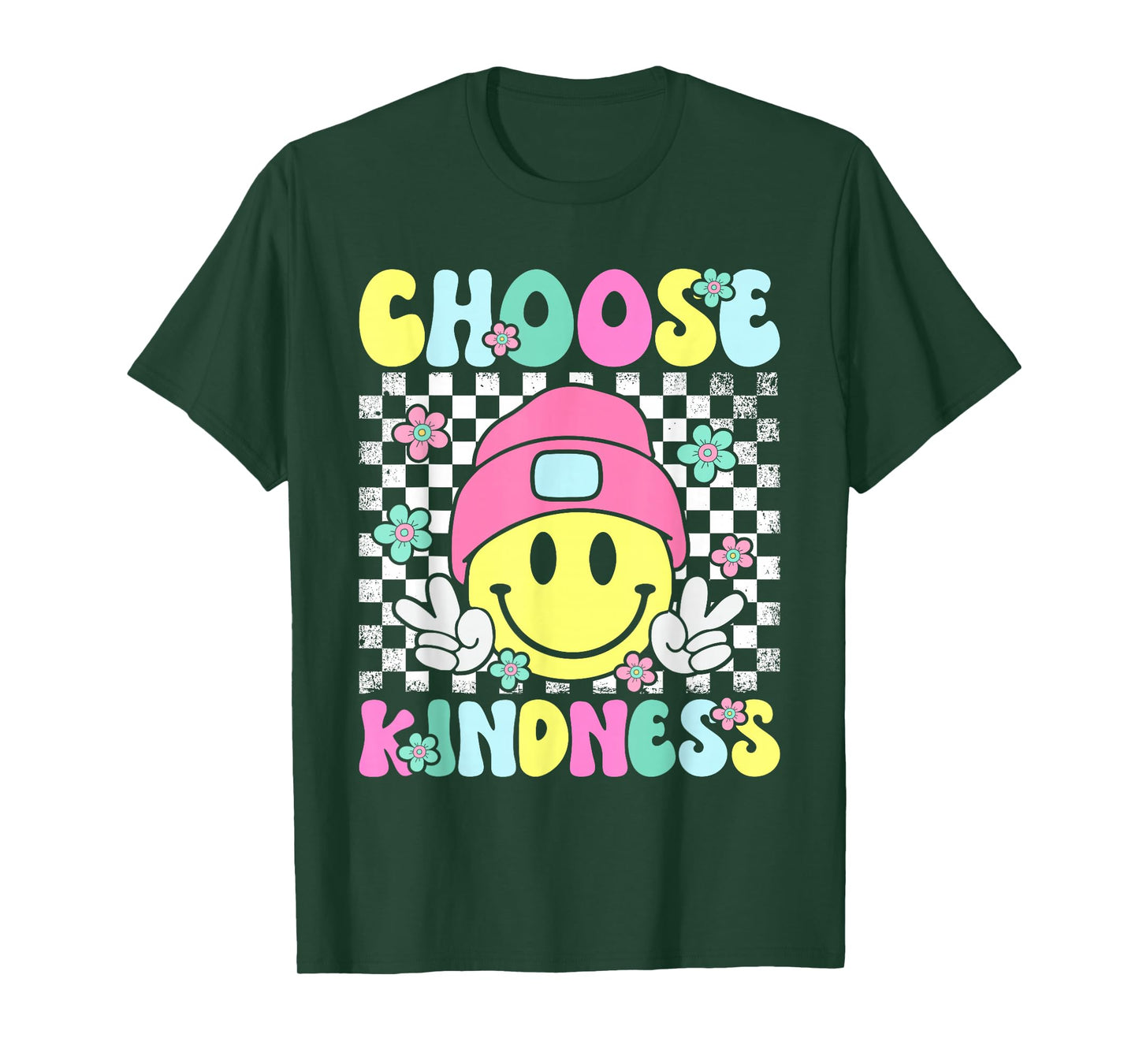 Choose Kindness Groovy Be Kind Inspirational Women Kids T-Shirt