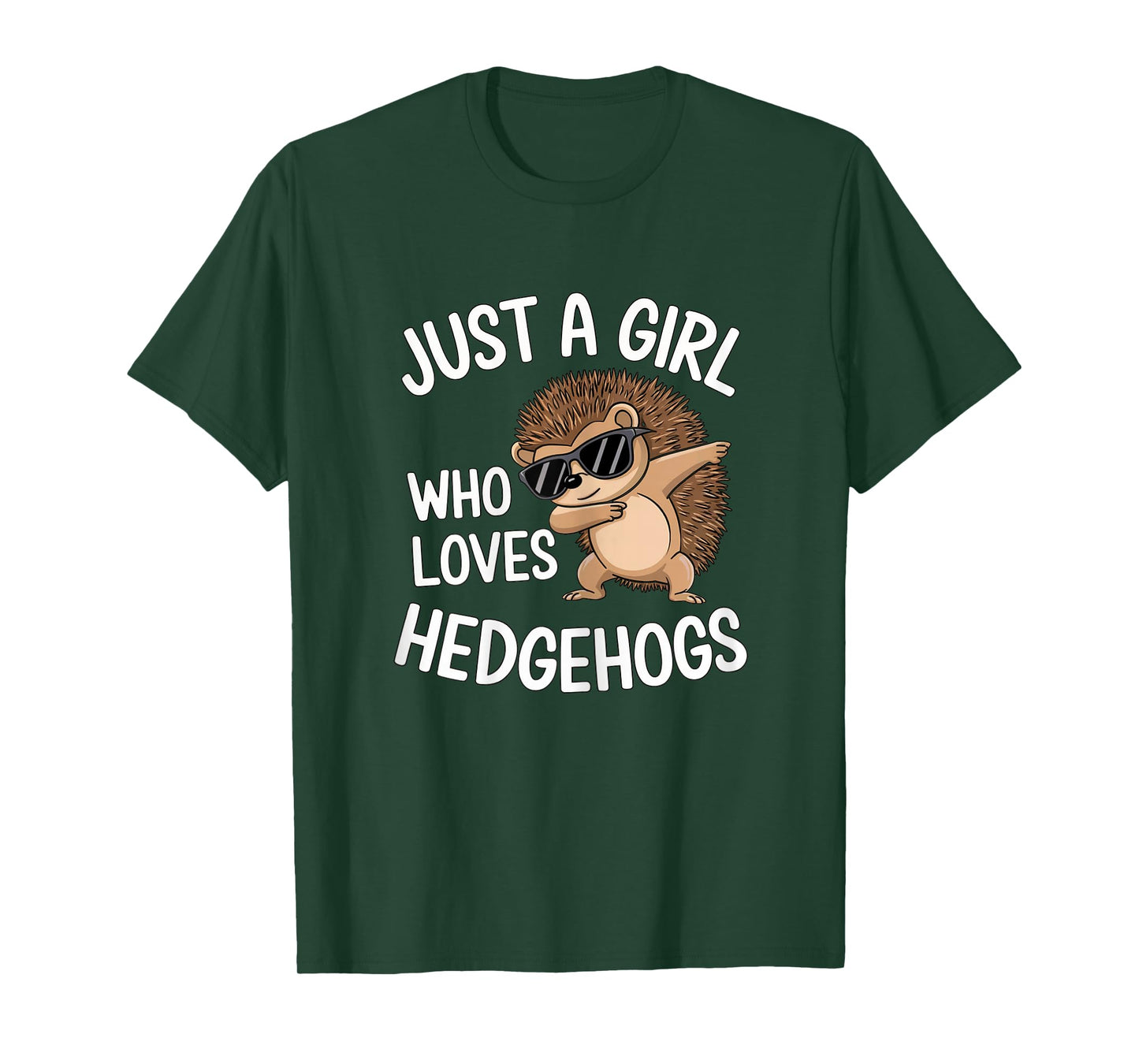 Just a Girl Who Loves Hedgehogs Cute Dabbing Hedgehog Girl T-Shirt