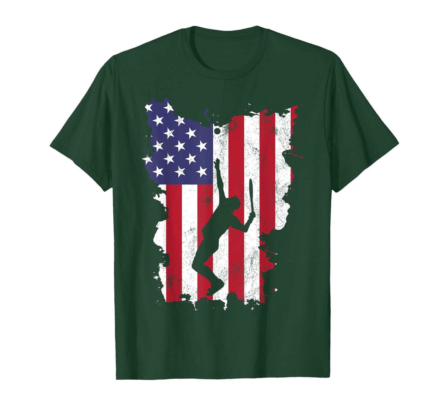 Vintage 4th Of July USA Flag Tennis T-Shirt
