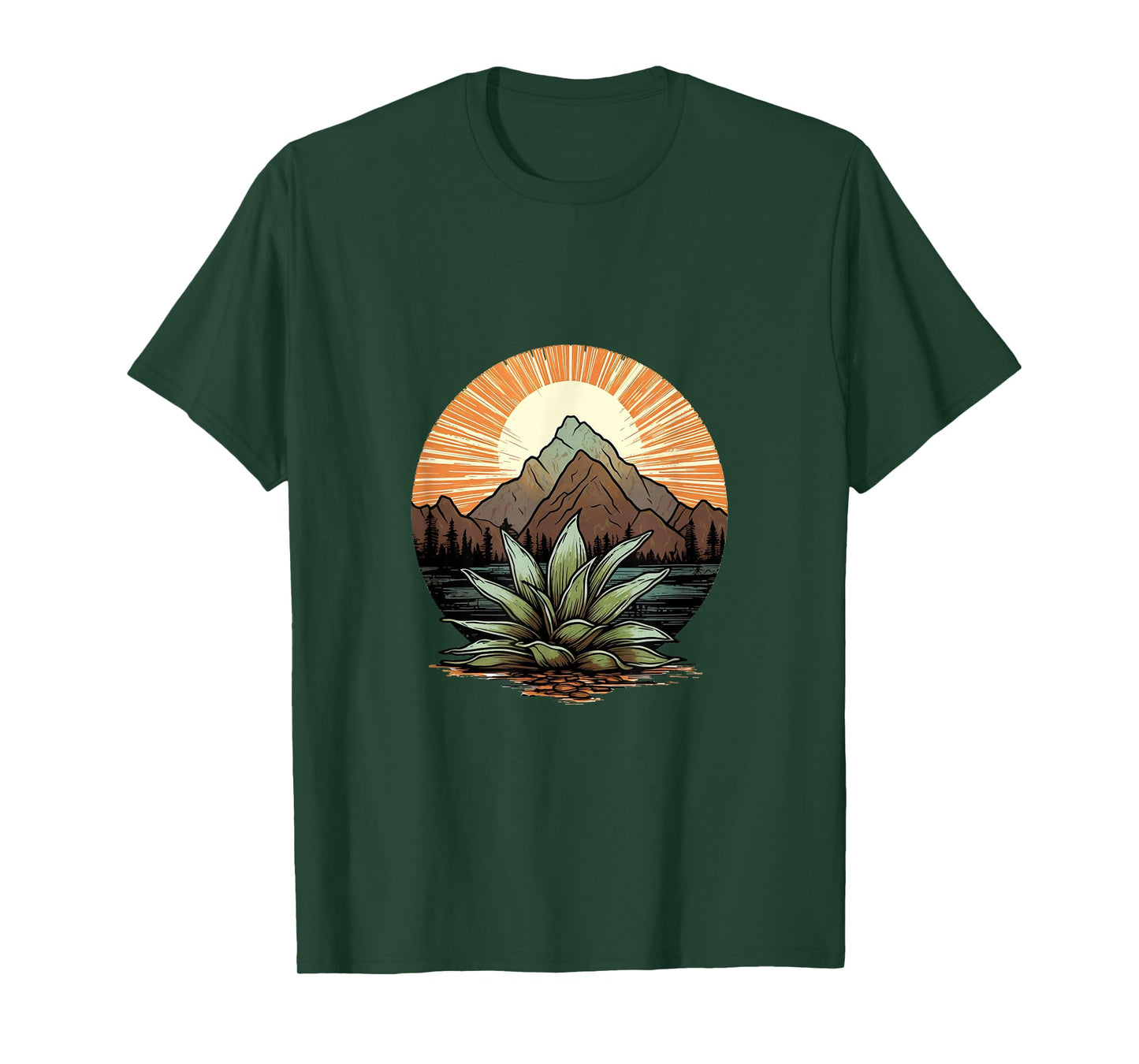Agave Plants Silhouette Agave Plant Collector Mexican T-Shirt