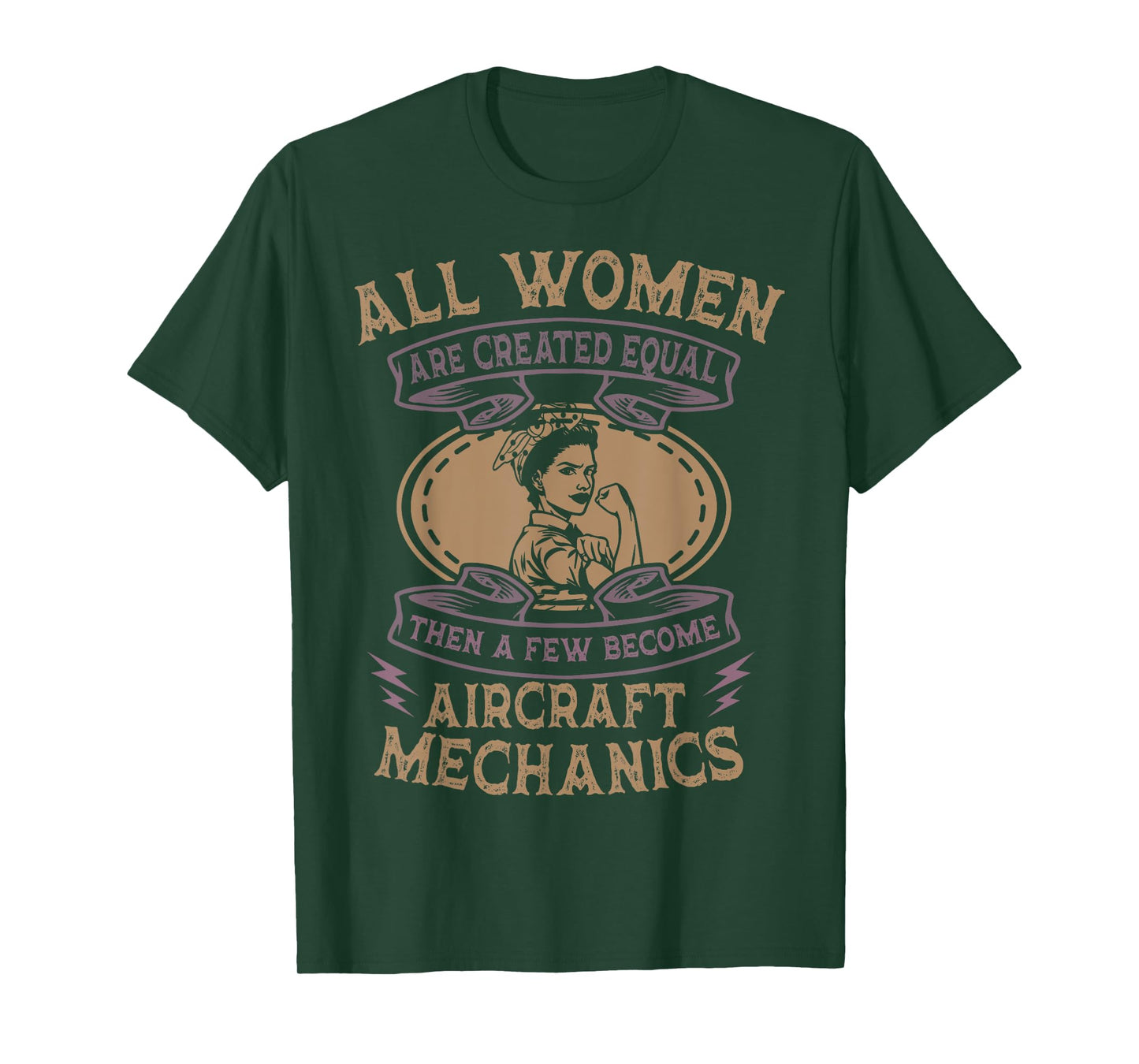 Aircraft Mechanic Airplane Aviation Maintenance Tech Woman T-Shirt