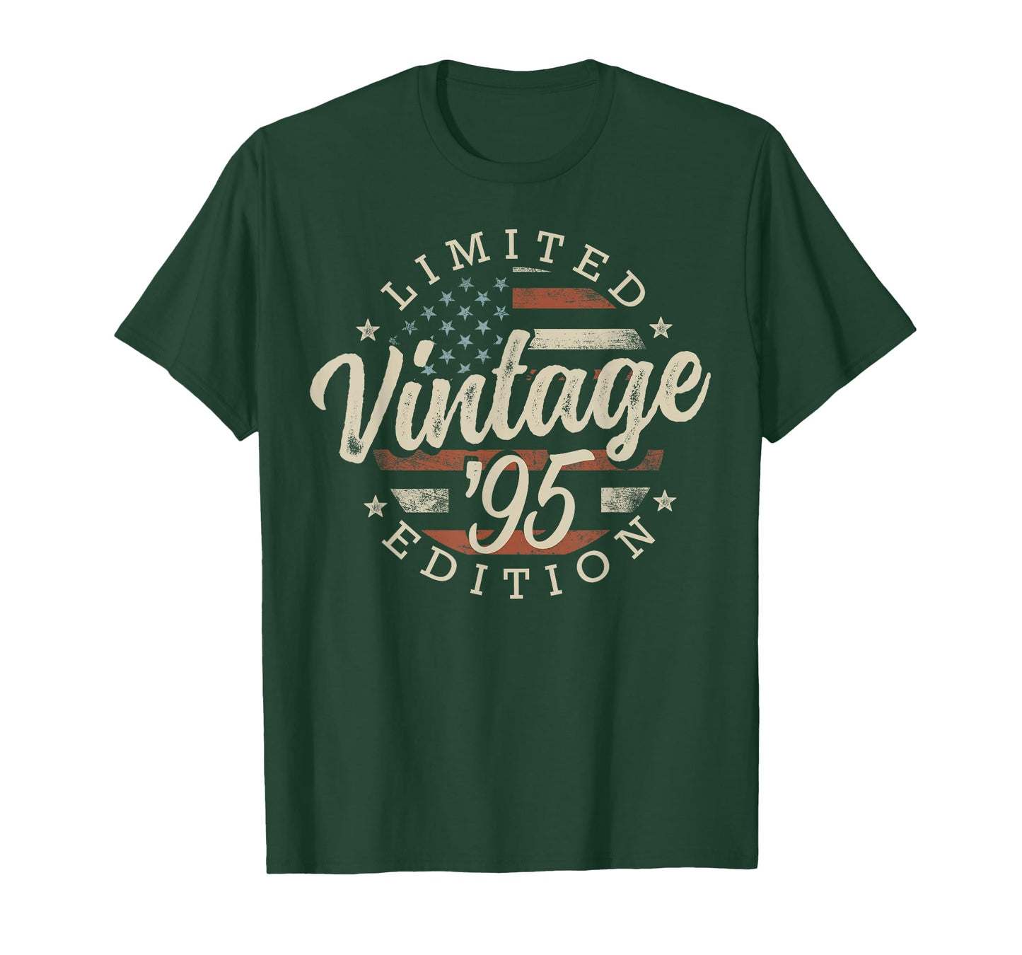 Vintage 1995 Limited Edition USA Flag 30th Birthday T-Shirt