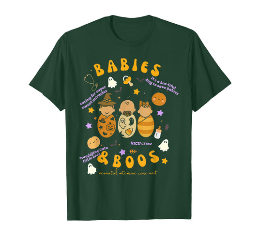 Babies Boos Halloween Nicu Nurse Halloween T-Shirt