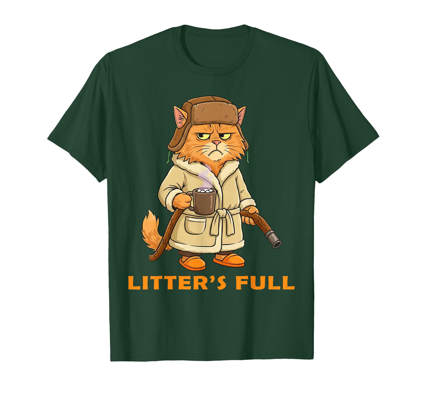 Funny Christmas Cat Litter Full Men Women Meme Xmas T-Shirt