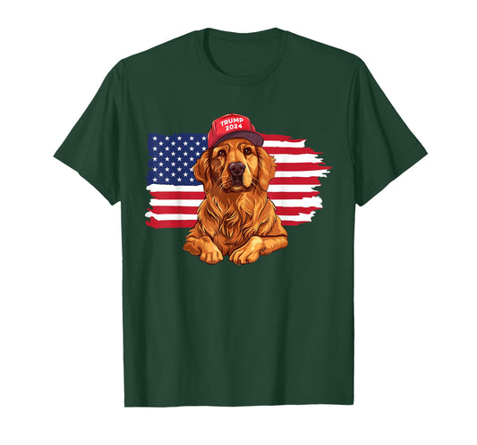 Trump 2024 Dog Dogs Golden Retriever Donald Trump 2024 T-Shirt