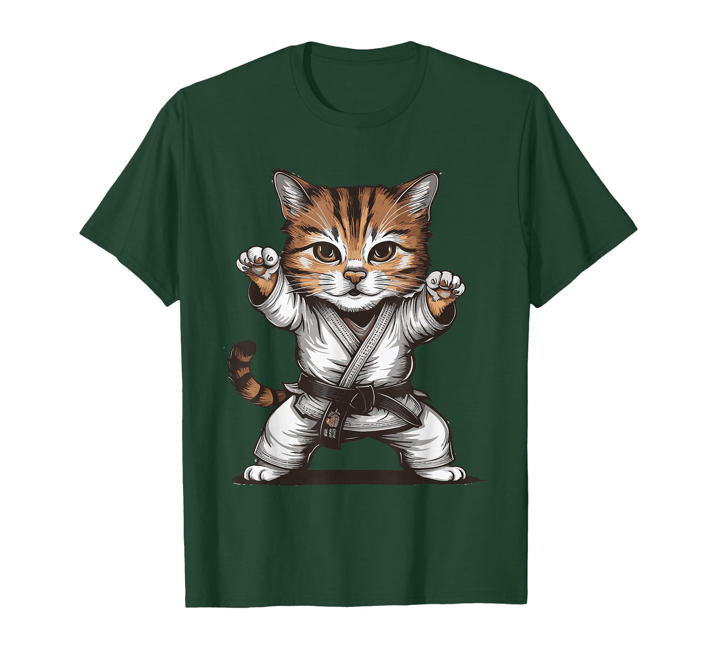 Jiu Jitsu Cat T-Shirt for Men Women Girls Kids
