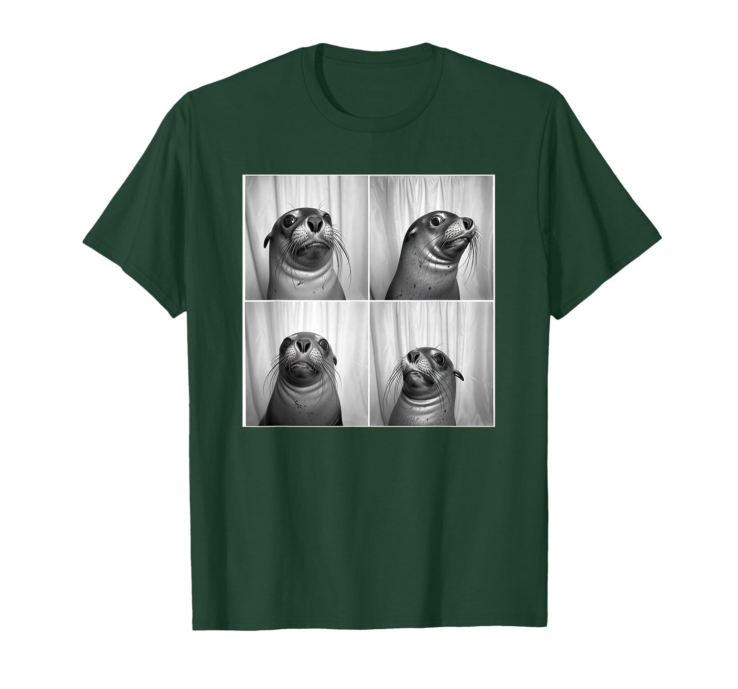 Cute Seal Pup Face Portrait Unique Sea Animal Photobooth T-Shirt