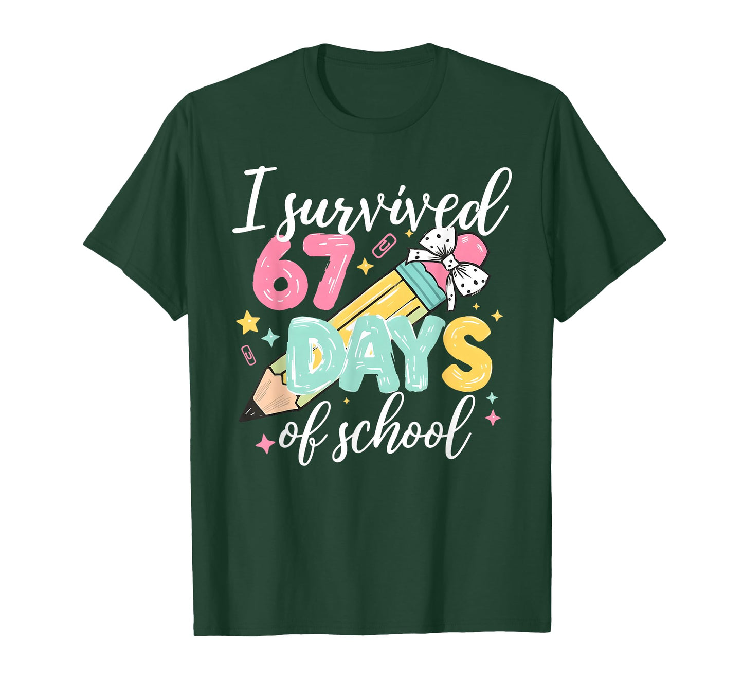 I Survived 67 Days of School Funny Six Seven Meme Teacher T-Shirt