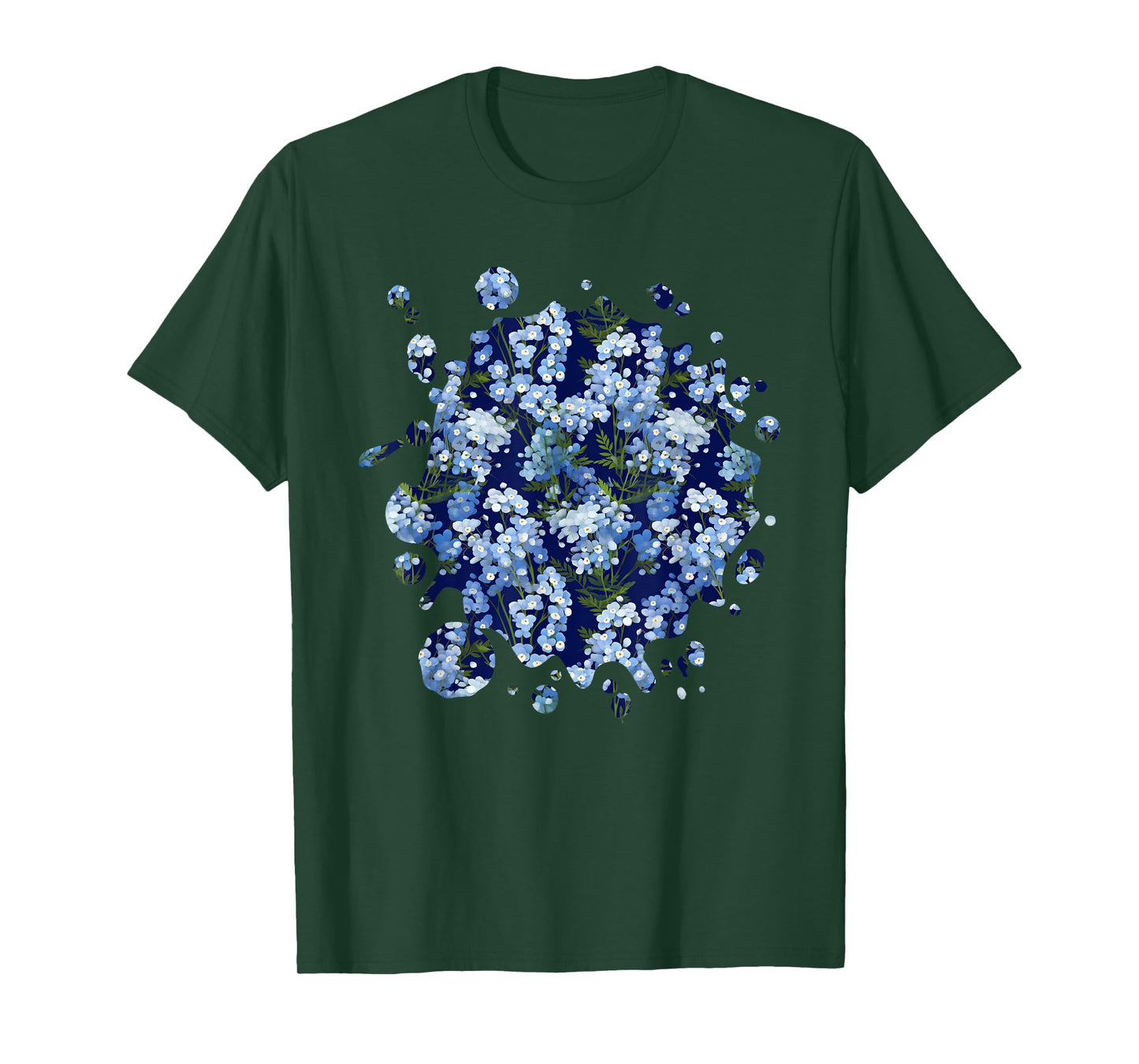Cute Forget-Me-Not Inspired Flower Plant Lover Gardener T-Shirt
