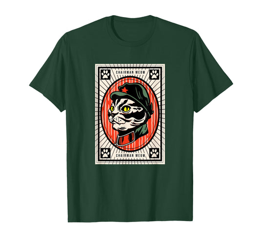 Chairman Cat Communist Kitten Mao Zedong Cats Lover T-Shirt