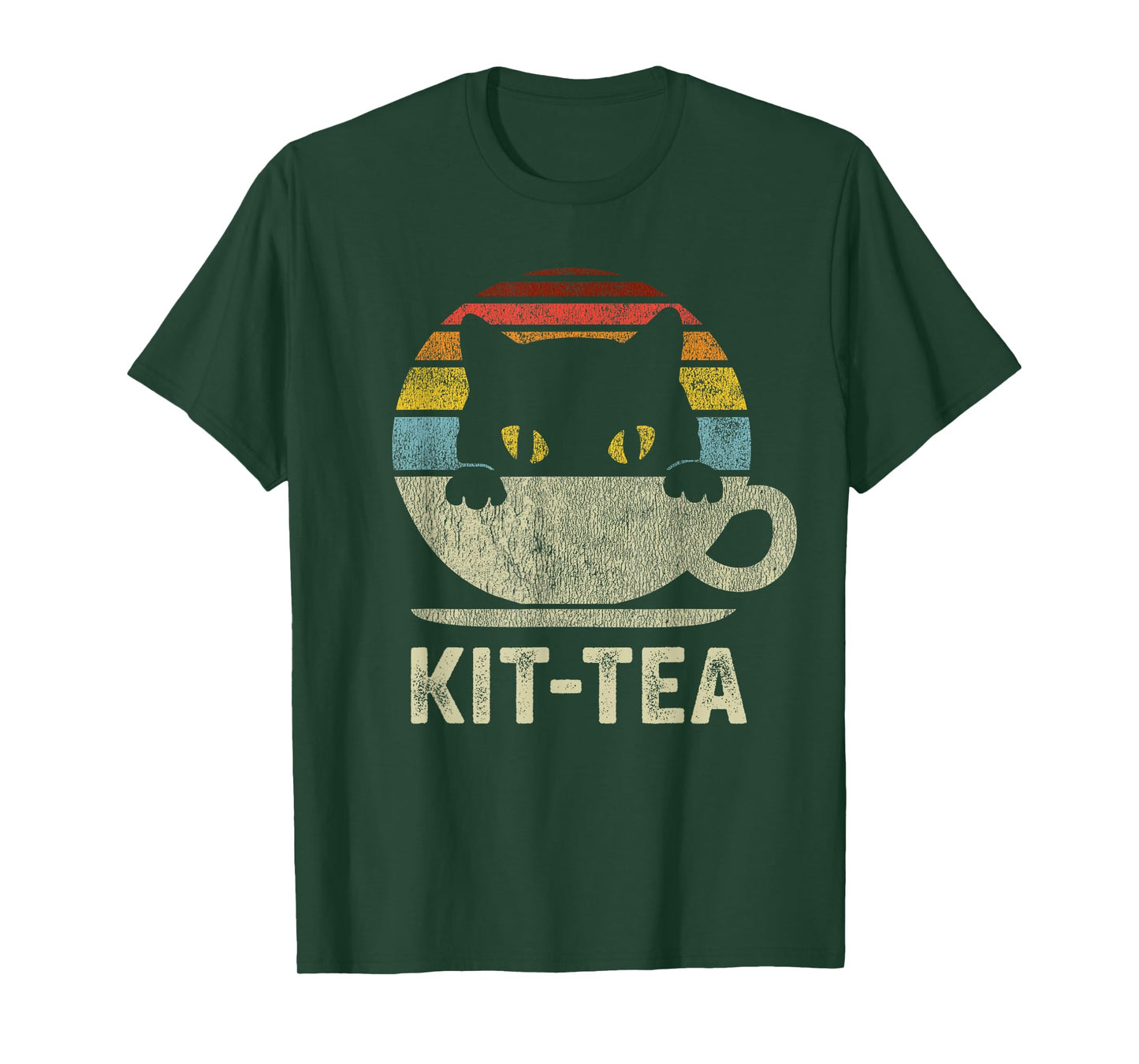 Kit Tea Black Kitty Cat Tea Lover Gift T-Shirt