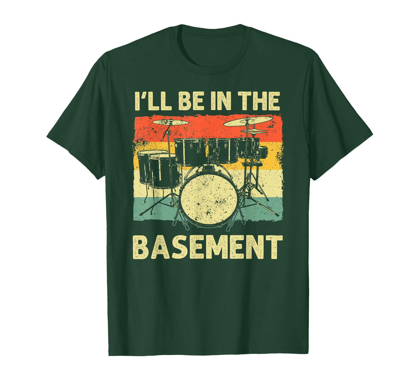 Funny Drumming Art for Men Women Drumline Drum Set Drummer T-Shirt