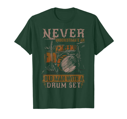 Funny Drummer Art for Men Drum Player T-Shirt