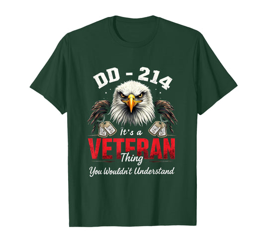 Eagle Army It's A Veteran Thing US Flag Retired T-Shirt