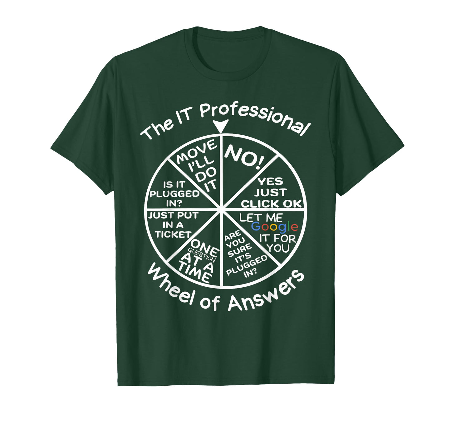 IT Professional Wheel of Answers Technical Supporter Coder T-Shirt